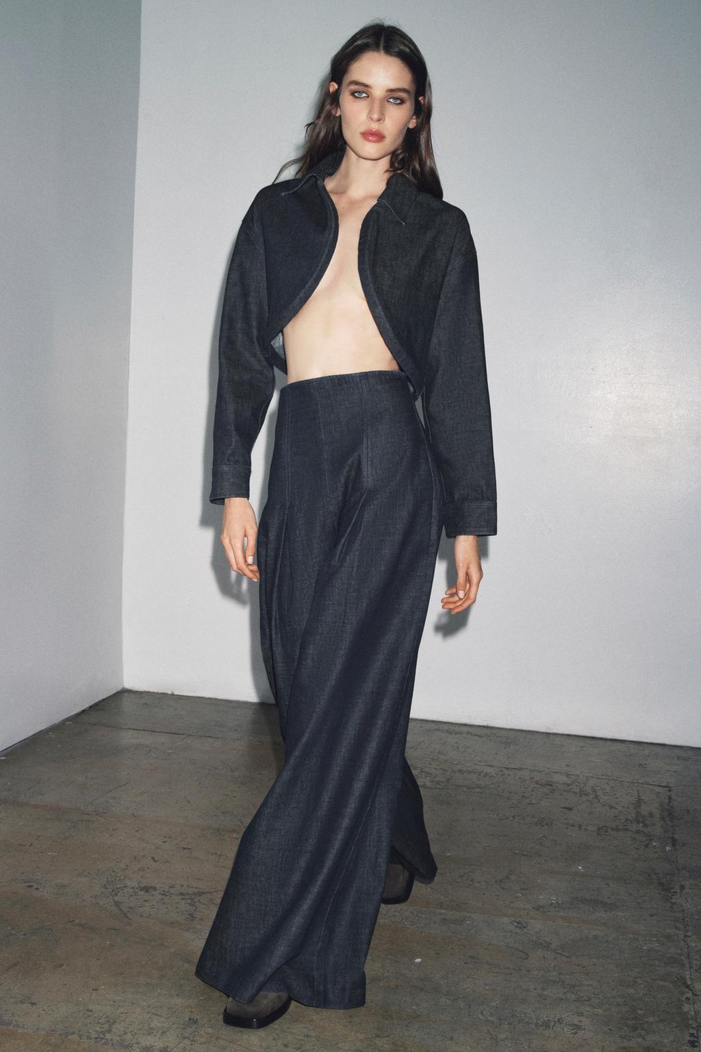 ДЖИНСЫ WIDE LEG С ОЧЕНЬ ВЫСОКОЙ ПОСАДКОЙ — ZW COLLECTION
