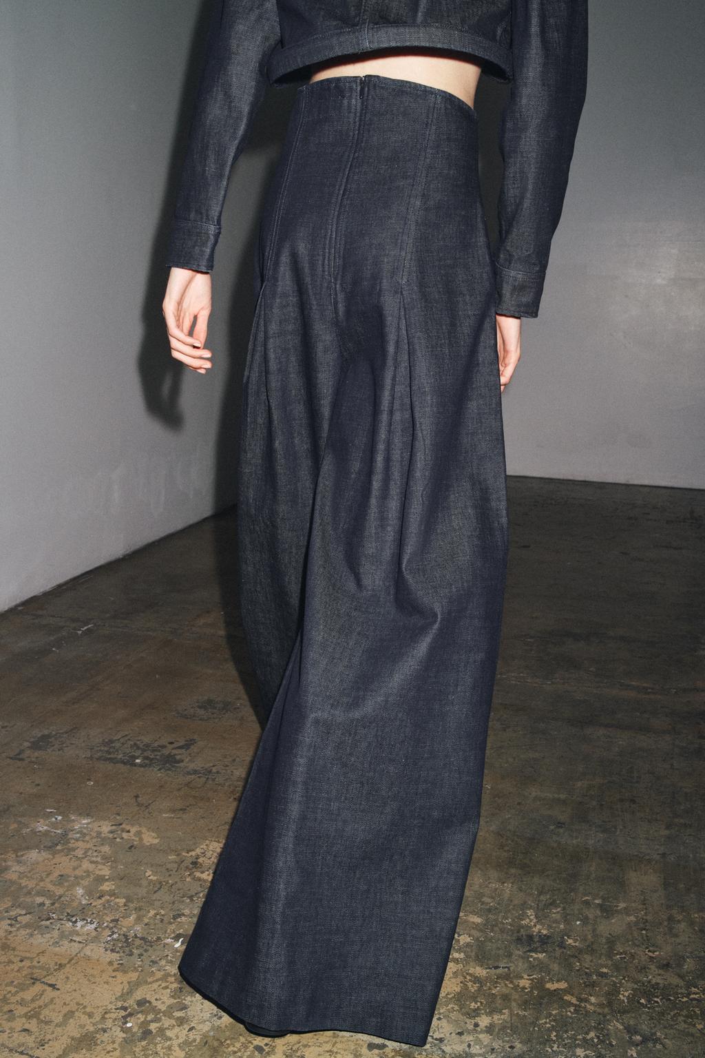 ДЖИНСЫ WIDE LEG С ОЧЕНЬ ВЫСОКОЙ ПОСАДКОЙ — ZW COLLECTION
