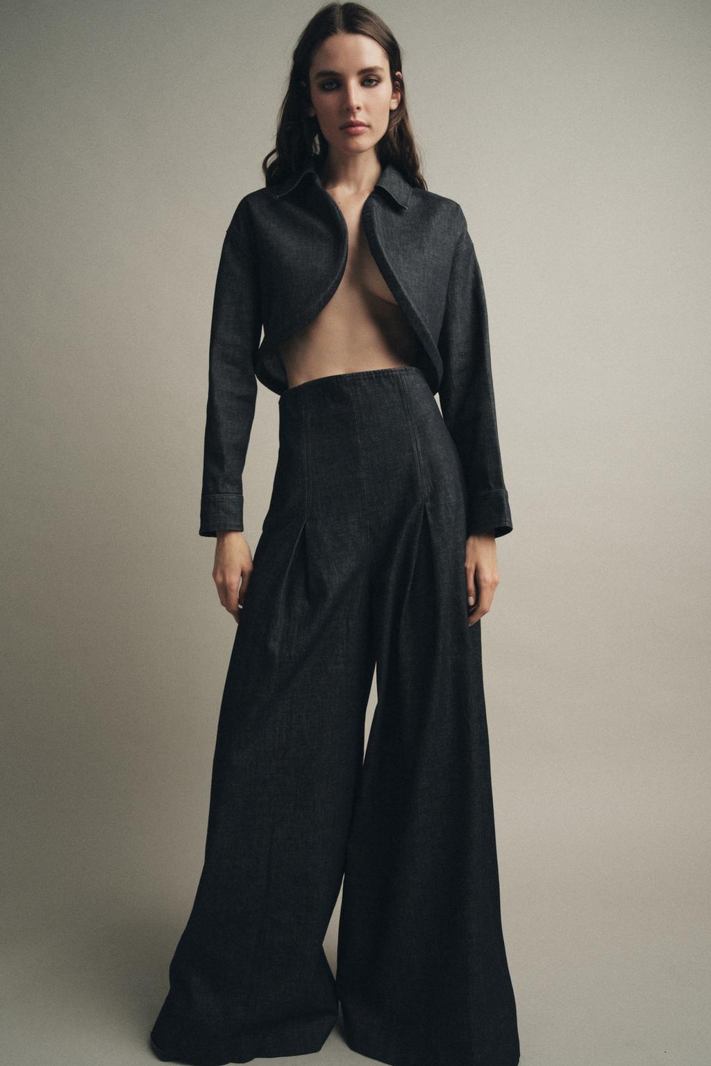 ДЖИНСЫ WIDE LEG С ОЧЕНЬ ВЫСОКОЙ ПОСАДКОЙ — ZW COLLECTION