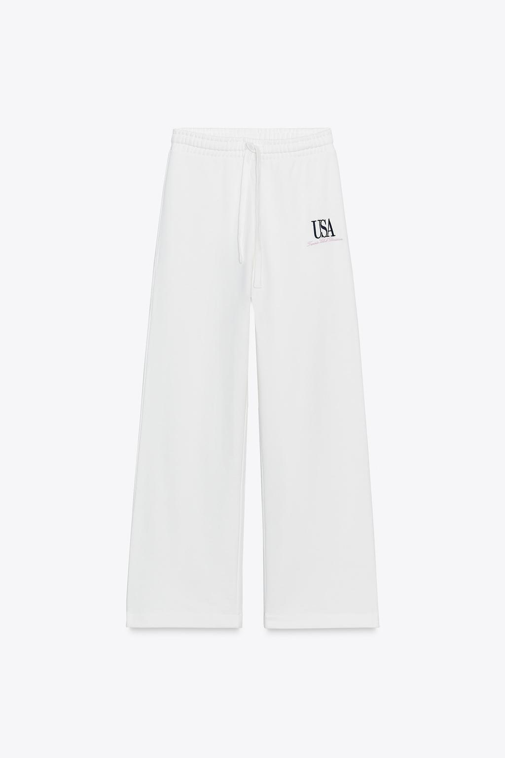 COTTON TEXT TROUSERS
