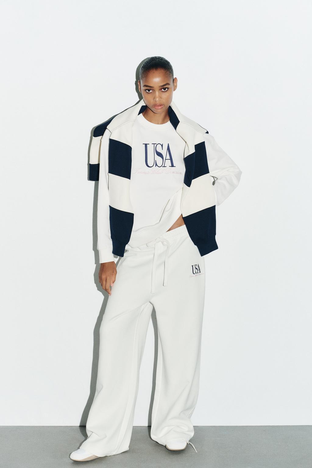 COTTON TEXT TROUSERS