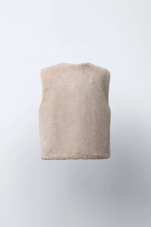 Sand | 3791/551/711 - Zara Жилет из искусственного меха