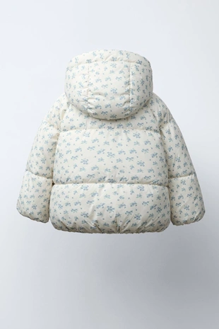 Стеганая флисовая куртка с цветочным принтом- Заказать в России
