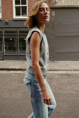 Мягкий трикотажный жилет- Заказать в России