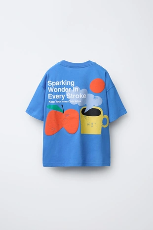 Футболка с рельефным принтом «яблоко»- Заказать в России