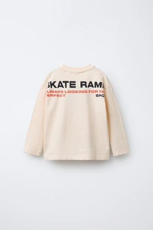 Лонгслив с принтом «скейт»- Заказать в России