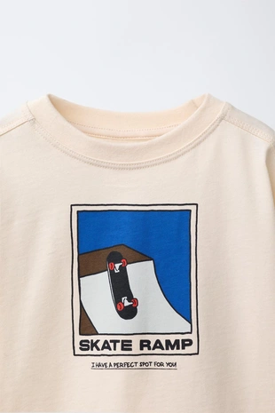 Лонгслив с принтом «скейт»- Заказать в России