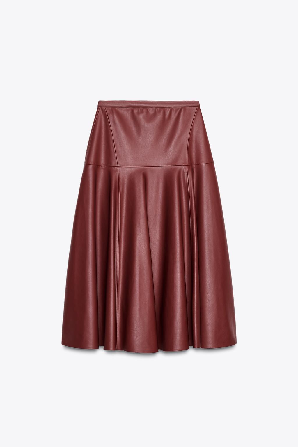 ЮБКА МИДИ ИЗ ИСКУССТВЕННОЙ КОЖИ — ZW COLLECTION