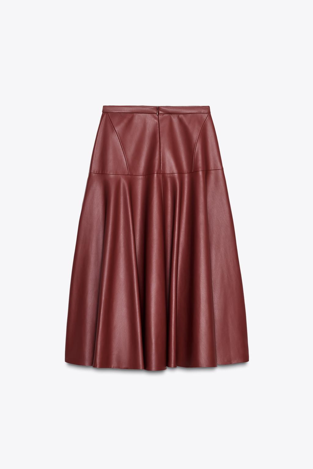 ЮБКА МИДИ ИЗ ИСКУССТВЕННОЙ КОЖИ — ZW COLLECTION
