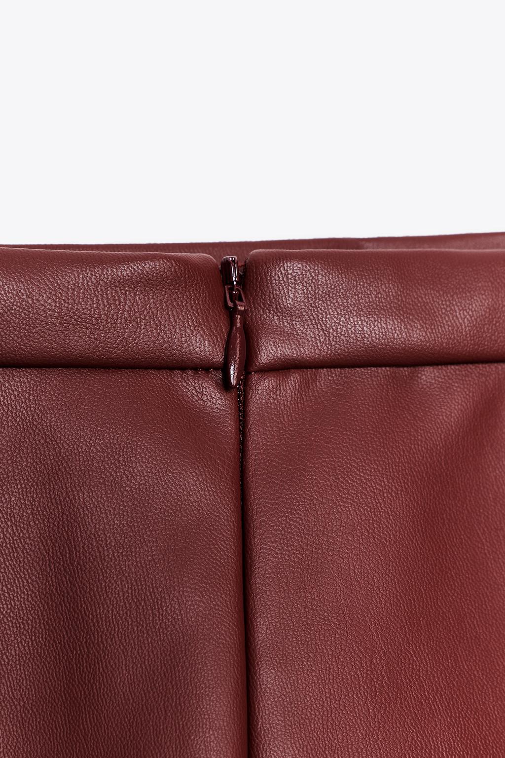 ЮБКА МИДИ ИЗ ИСКУССТВЕННОЙ КОЖИ — ZW COLLECTION