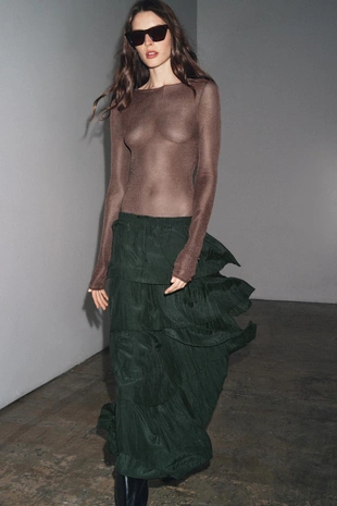 Юбка миди с воланами — ZW COLLECTION- Заказать в России