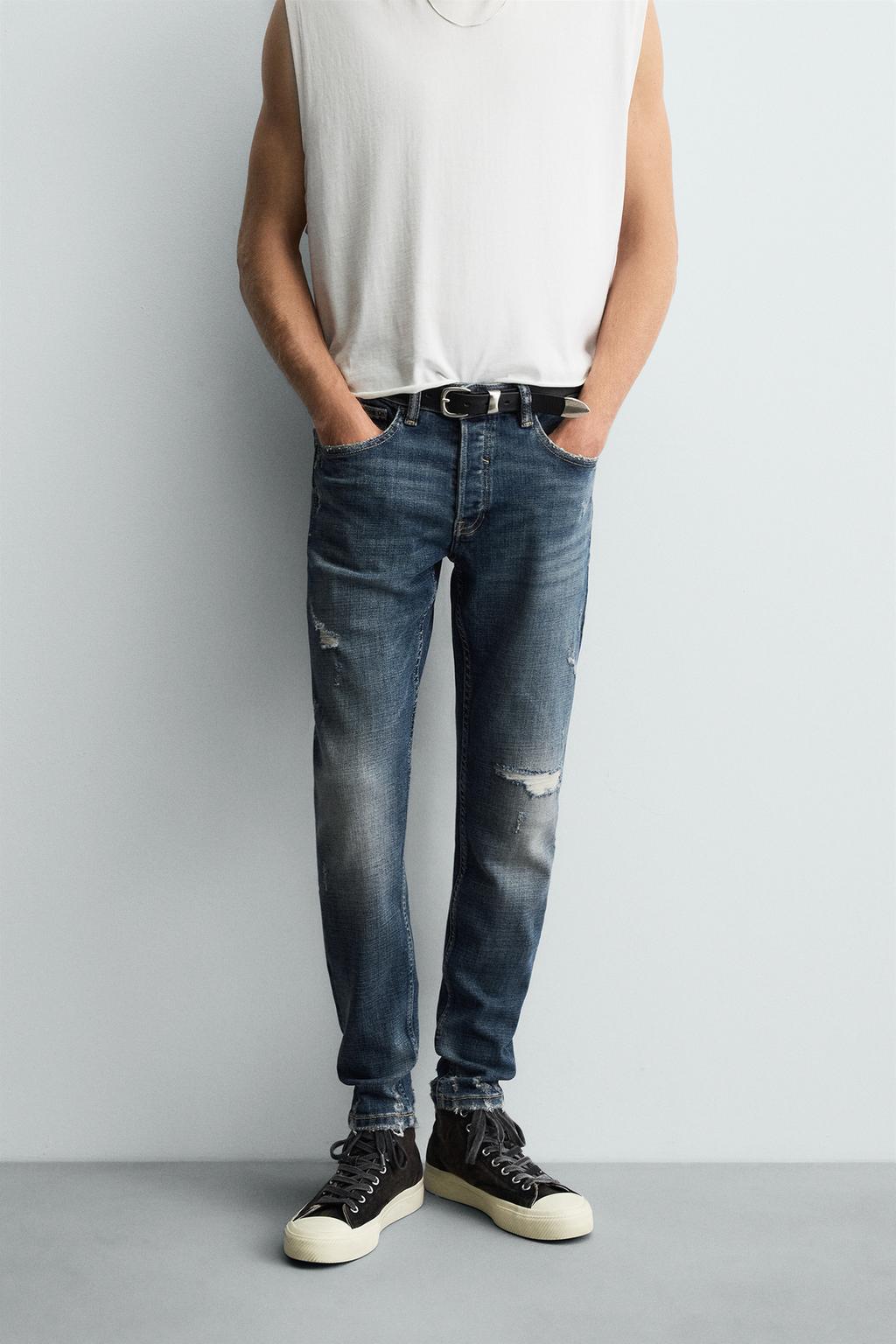 ДЖИНСЫ SKINNY FIT С РАЗРЕЗАМИ