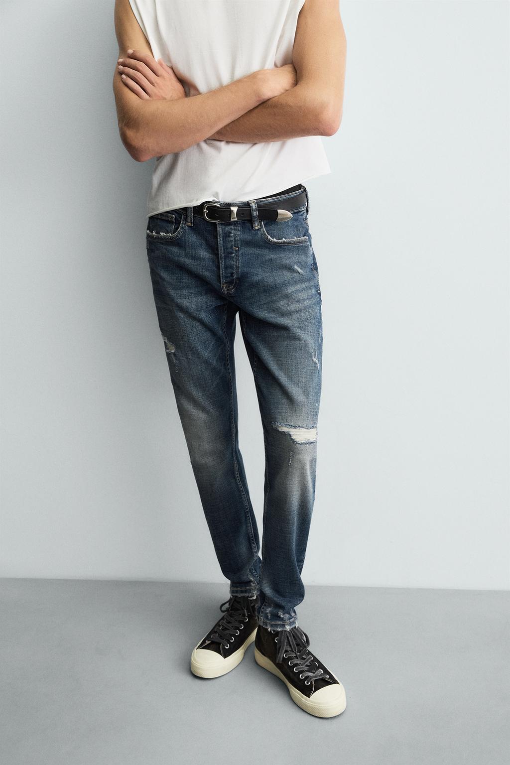 ДЖИНСЫ SKINNY FIT С РАЗРЕЗАМИ