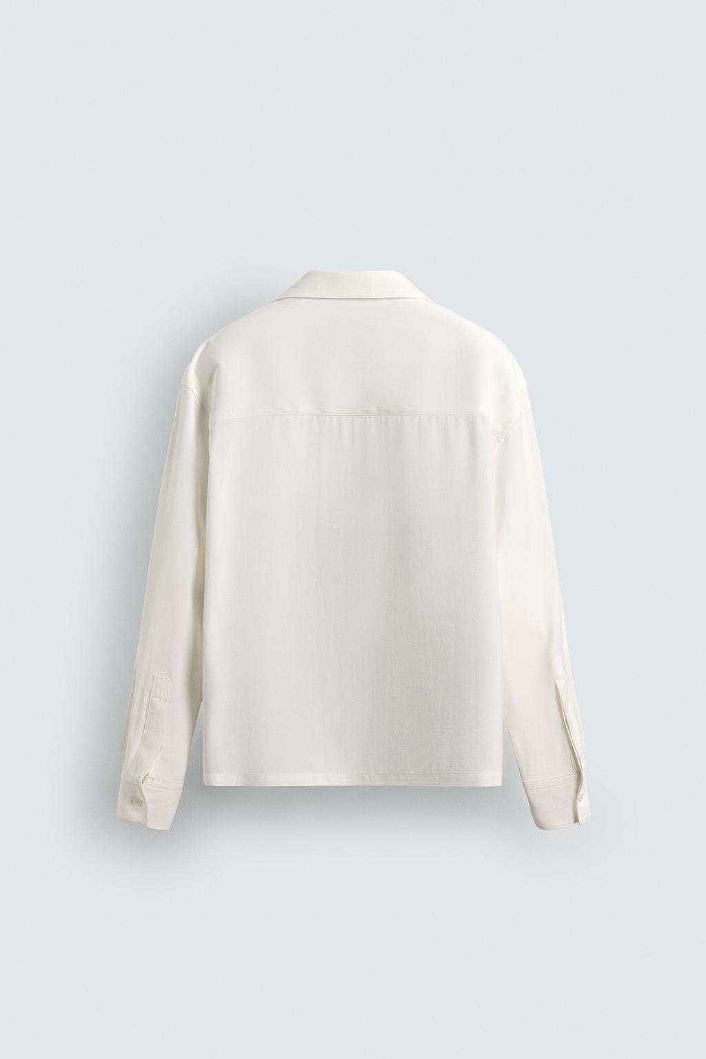 РУБАШКА BOXY-FIT ИЗ СТРУЯЩЕЙСЯ ТКАНИ