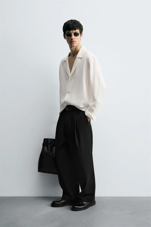 Рубашка BOXY-FIT из струящейся ткани- Заказать в России