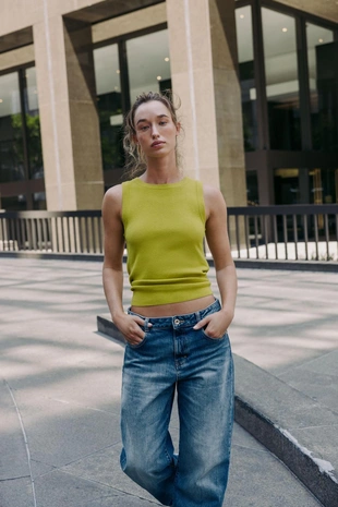 Купить Zara Базовый трикотажный топ