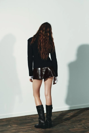 Шорты из искусственной кожи- Заказать в России