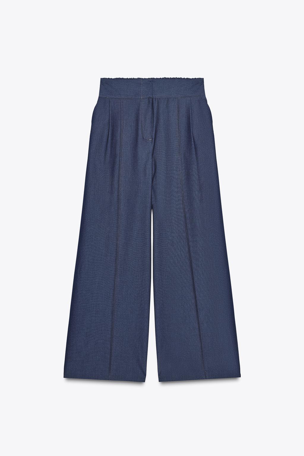 БРЮКИ WIDE LEG С ОТДЕЛОЧНОЙ СТРОЧКОЙ