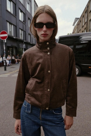 Куртка из искусственной замши