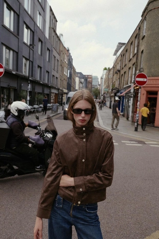 Куртка из искусственной замши