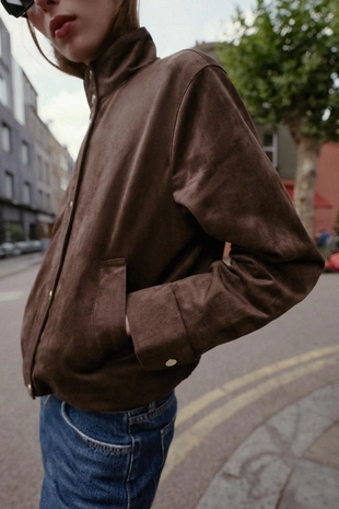 Куртка из искусственной замши