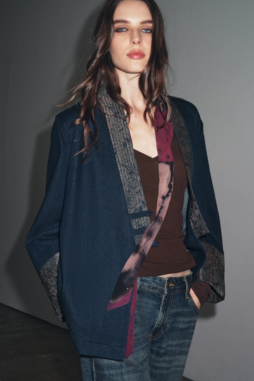 КИМОНО JACQUARD С ДЖИНСОВЫМ ЭФФЕКТОМ