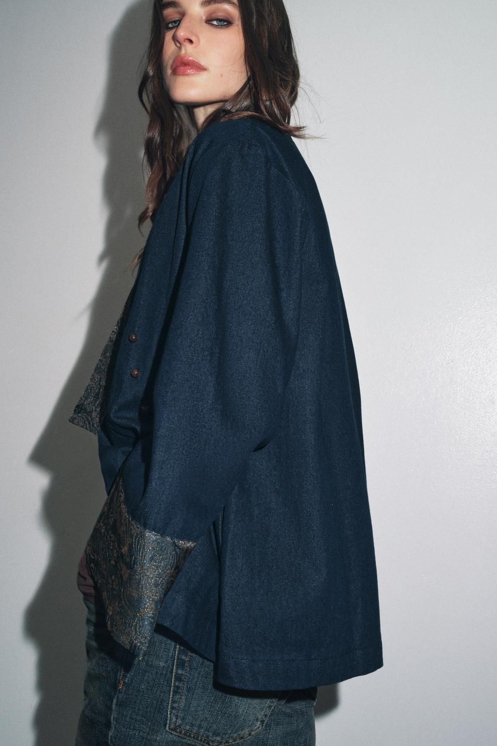 КИМОНО JACQUARD С ДЖИНСОВЫМ ЭФФЕКТОМ