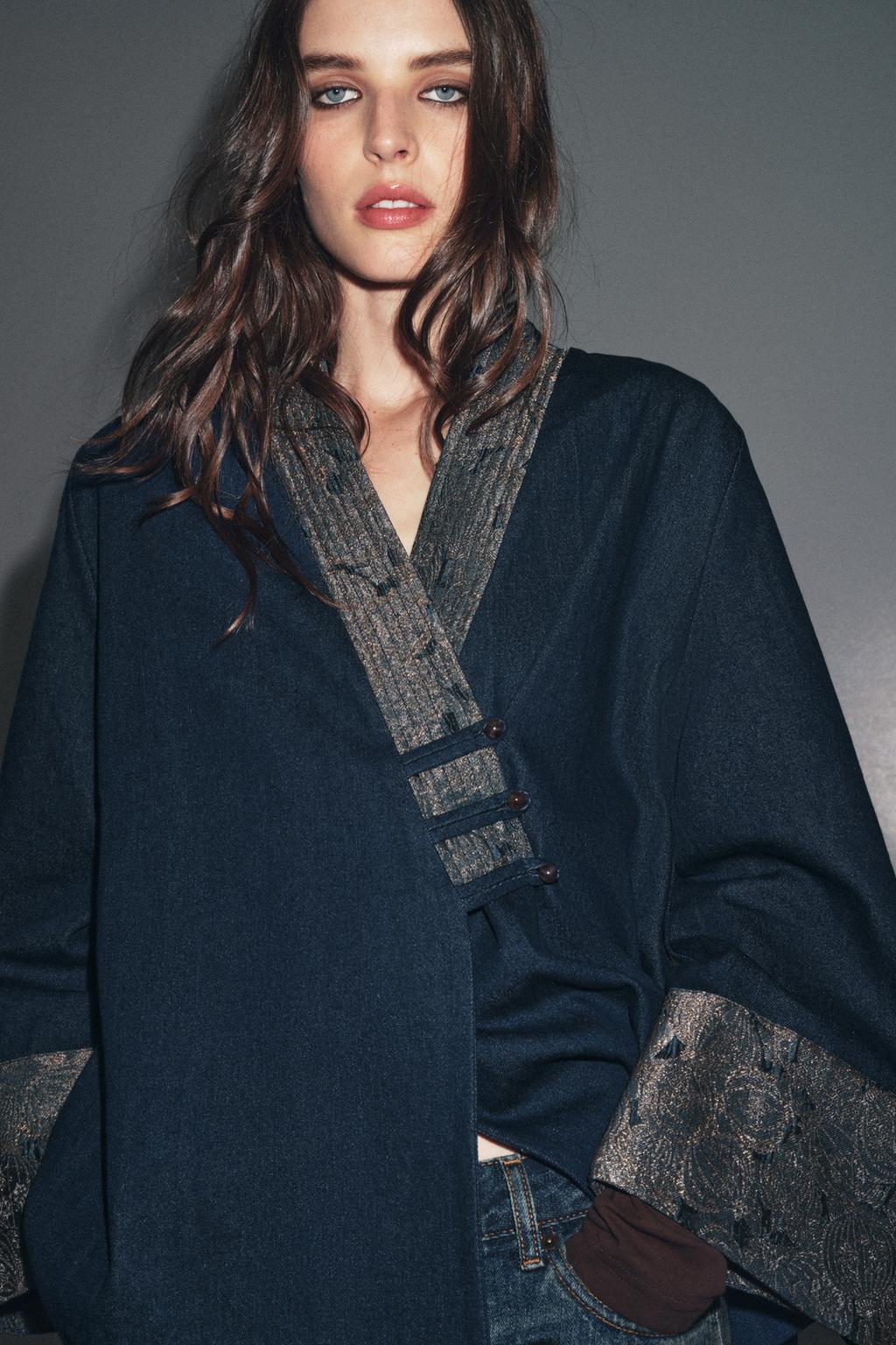 КИМОНО JACQUARD С ДЖИНСОВЫМ ЭФФЕКТОМ