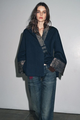 Кимоно JACQUARD с джинсовым эффектом- Заказать в России