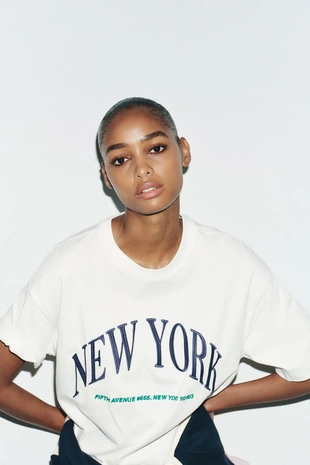 Футболка из хлопка с надписью- Заказать в России