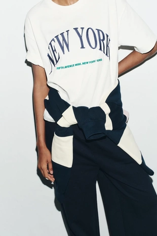 Футболка из хлопка с надписью- Заказать в России