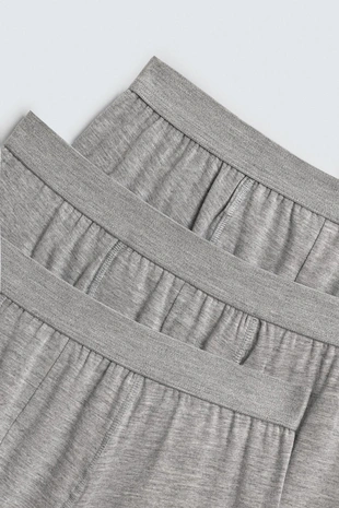Grey | 3661/301/802 - Zara Набор из 3 трусов-боксеров из модальной смеси