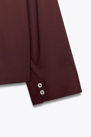 Рубашка из поплина с пуговицами- Заказать в России