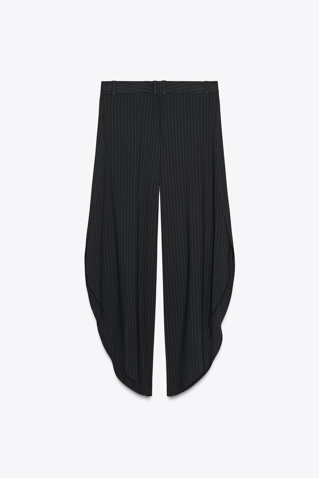 БРЮКИ В ПОЛОСКУ С РАЗРЕЗАМИ — ZW COLLECTION