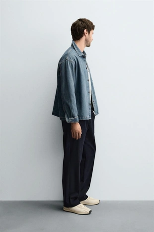 Джинсовая рубашка BOXY FIT- Заказать в России