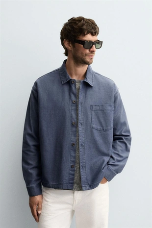 Купить Zara Джинсовая рубашка BOXY FIT