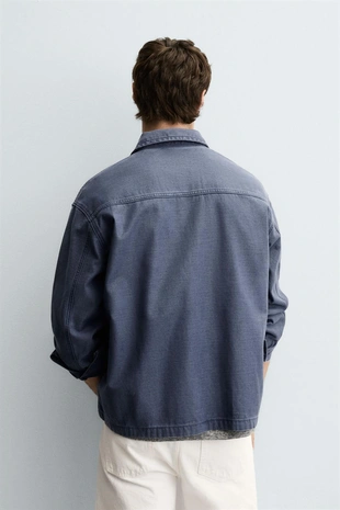 Bluish | 4470/350/420 - Zara Джинсовая рубашка BOXY FIT