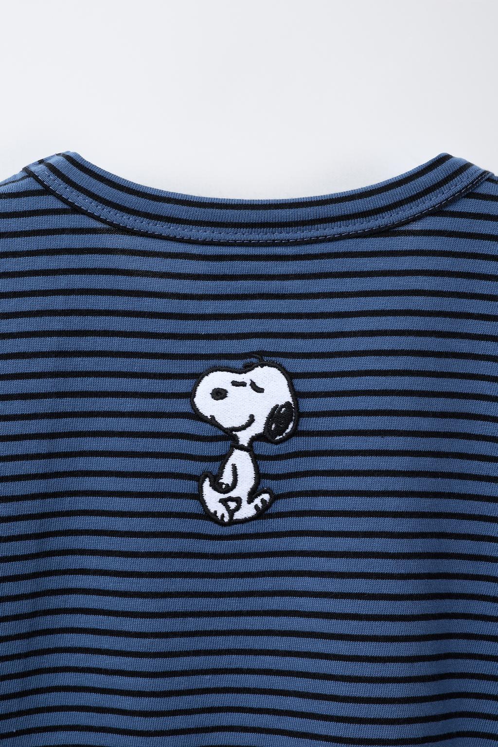 ФУТБОЛКА В ПОЛОСКУ С ВЫШИВКОЙ SNOOPY PEANUTS™