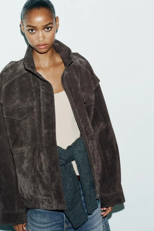 Замшевая куртка- Заказать в России