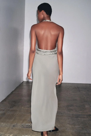 Длинное платье с вышивкой- Заказать в России