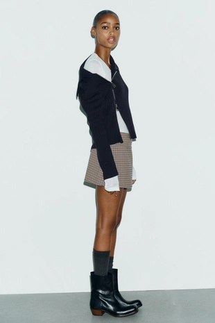 Юбка-шорты с ремнем- Заказать в России