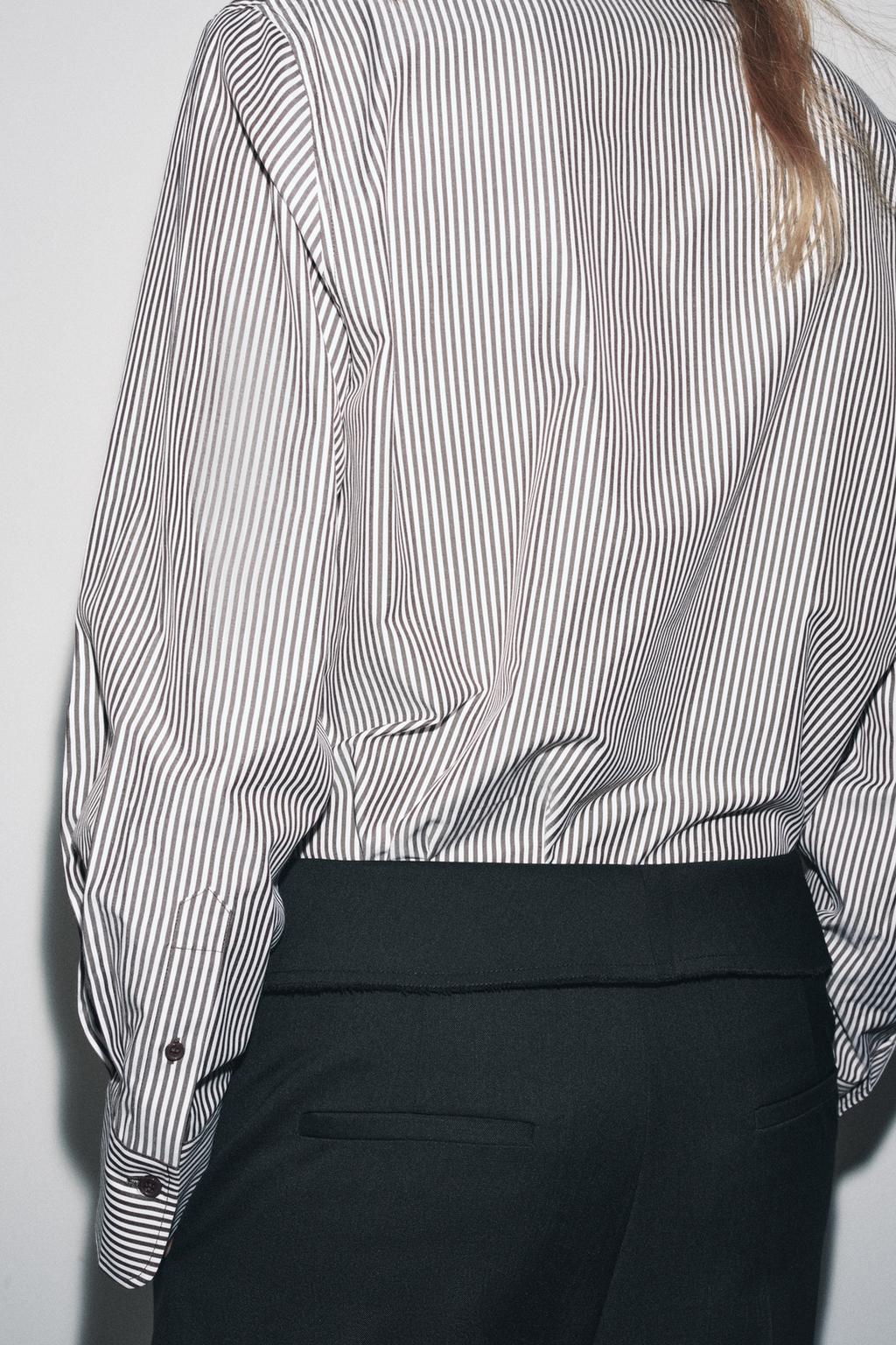 СТРУЯЩАЯСЯ РУБАШКА В ПОЛОСКУ — ZW COLLECTION