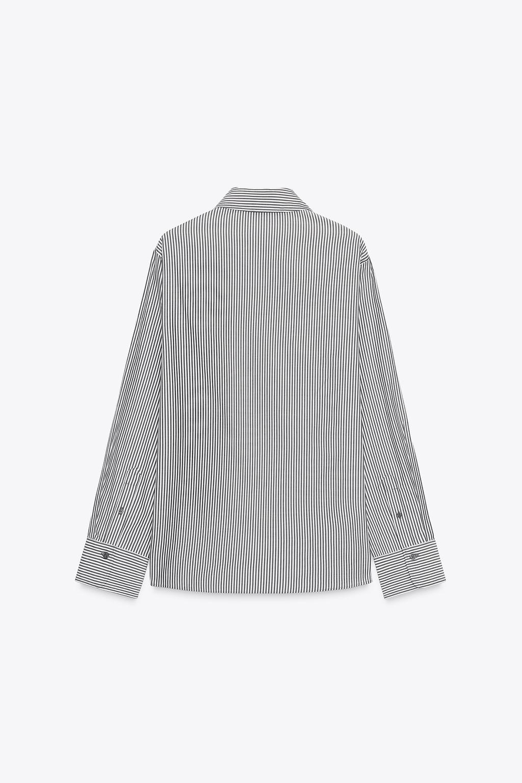 СТРУЯЩАЯСЯ РУБАШКА В ПОЛОСКУ — ZW COLLECTION