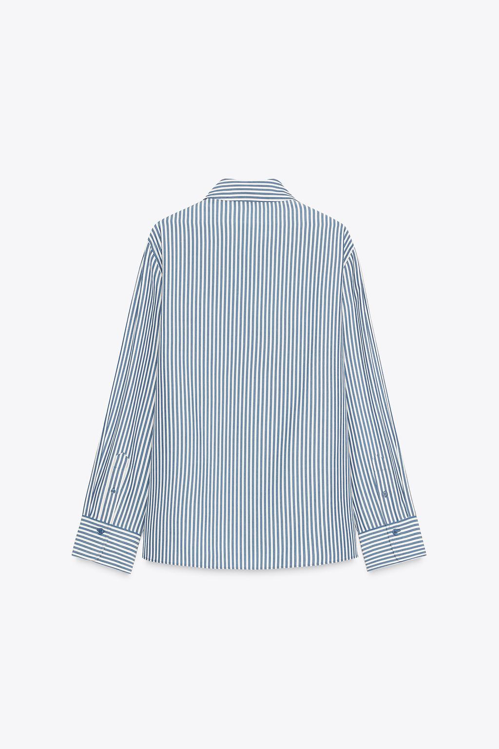 СТРУЯЩАЯСЯ РУБАШКА В ПОЛОСКУ — ZW COLLECTION