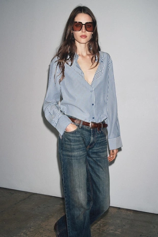 Струящаяся рубашка в полоску — ZW COLLECTION