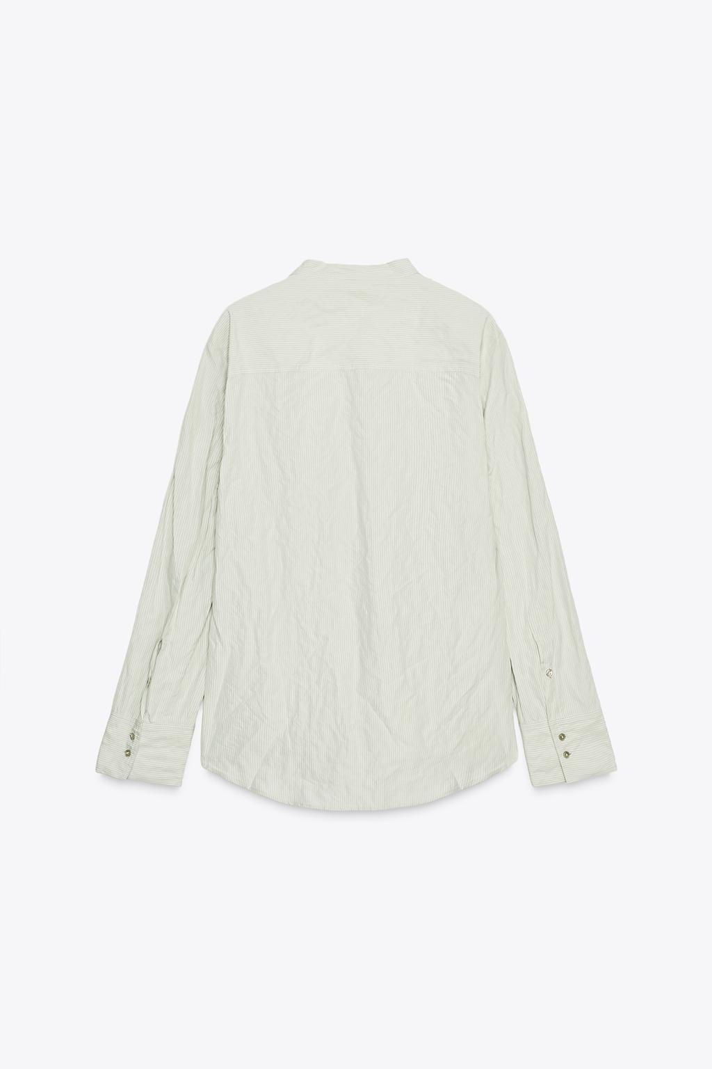 РУБАШКА В ПОЛОСКУ ИЗ ЖАТОЙ ТКАНИ — ZW COLLECTION