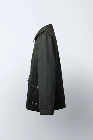 Khaki | 0248/770/505 - Zara Вощеная куртка с этикеткой