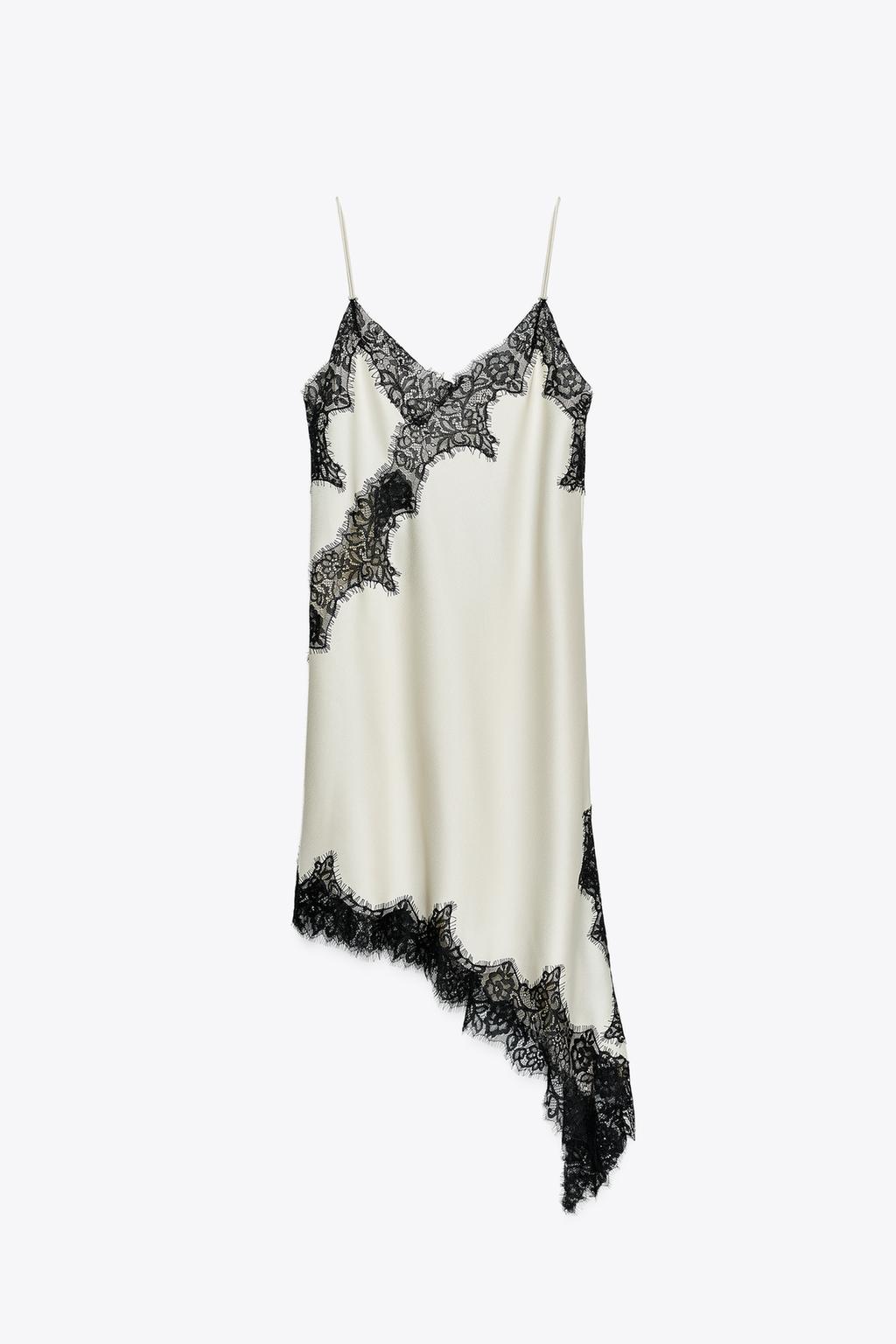 ПЛАТЬЕ АСИММЕТРИЧНОГО КРОЯ С КРУЖЕВОМ — ZW COLLECTION