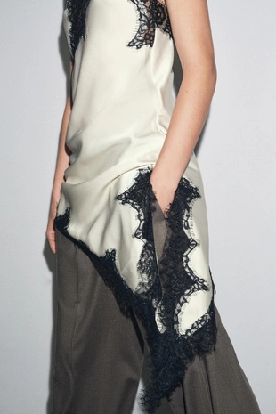 Платье асимметричного кроя с кружевом — ZW COLLECTION- Заказать в России