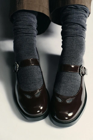 Туфли-балетки на платформе- Заказать в России